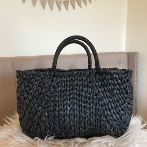 Vintage Half-moon Straw Bag